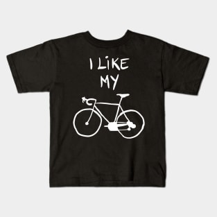I Like My Bicycle Kids T-Shirt